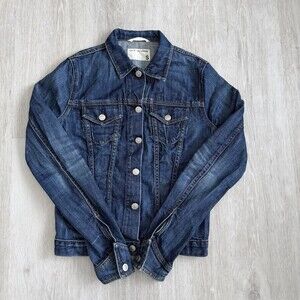 Rag & Bone Jean Classic Deni Trucker Jacket Women's Small Indigo Made in USA EUC